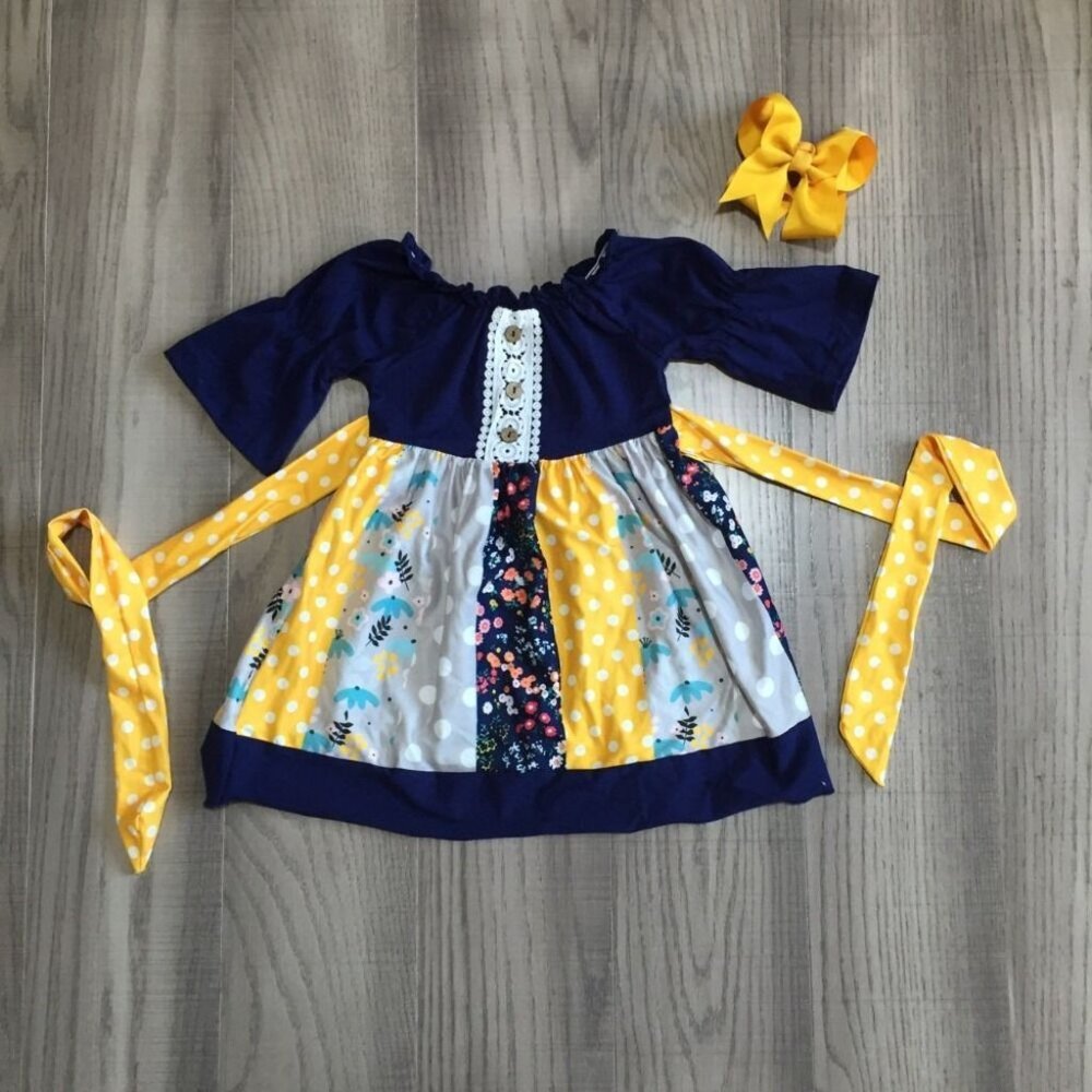 Girls Boutique Blue Bo/Ho dress  (NEW)